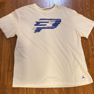 Jordan Men's White Tee with Blue Graphic